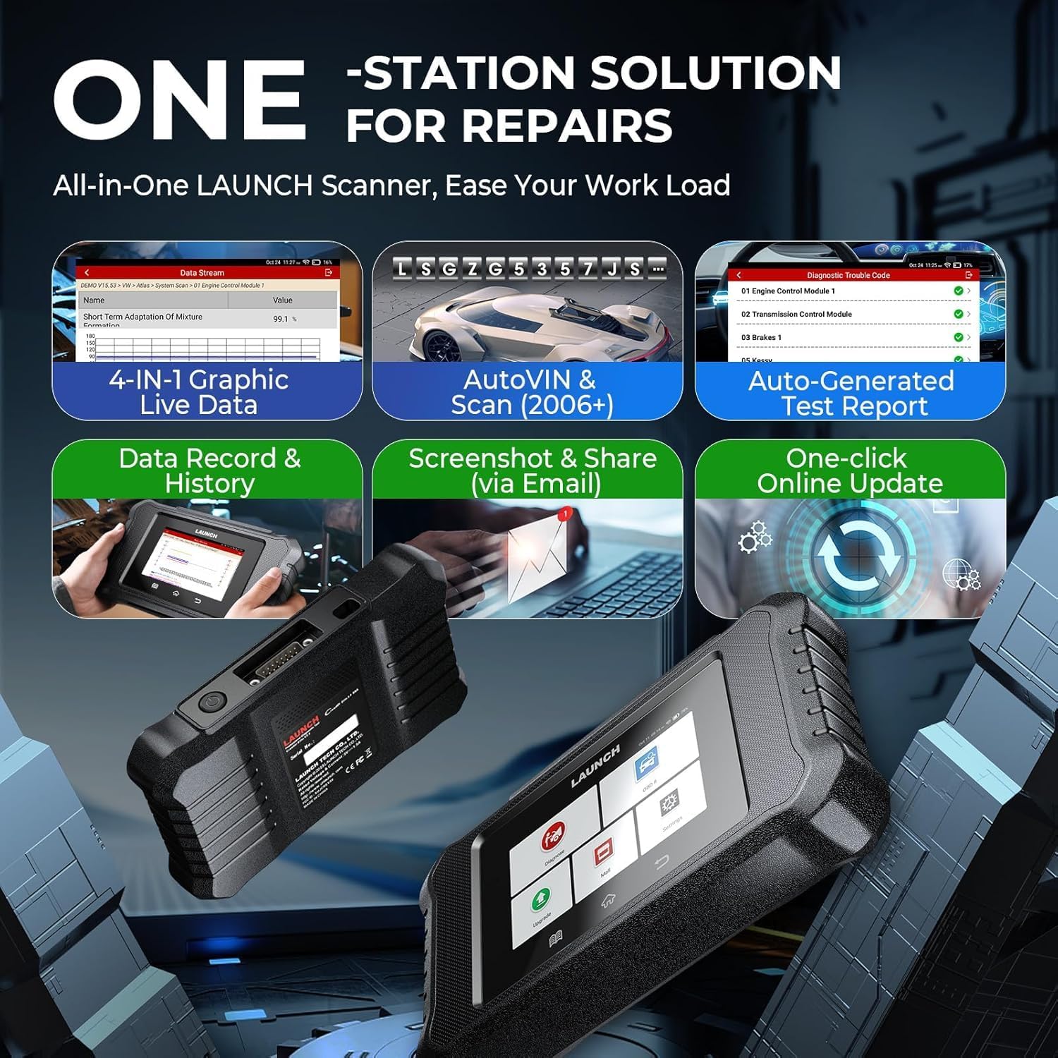 Launch X431 Creader Elite 2.0 BBA OBD2 Car Scanner