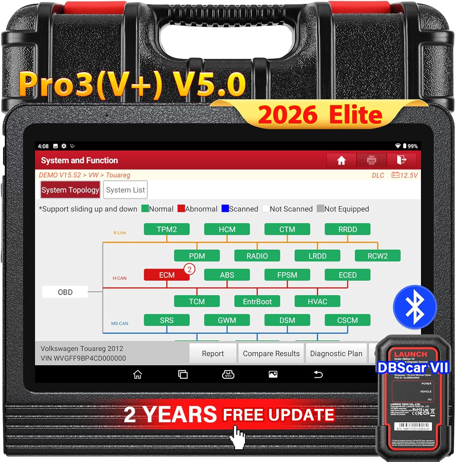 Launch X431 V+ 5.0 PRO3 Bidirectional OBD2 Diagnostic Scanner
