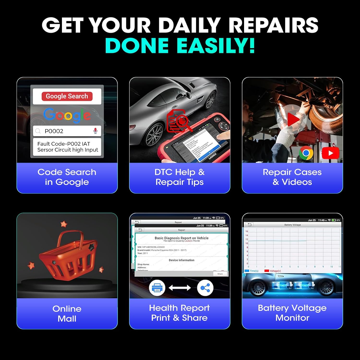 Launch CRP129X V2.0 OBD2 Scanner